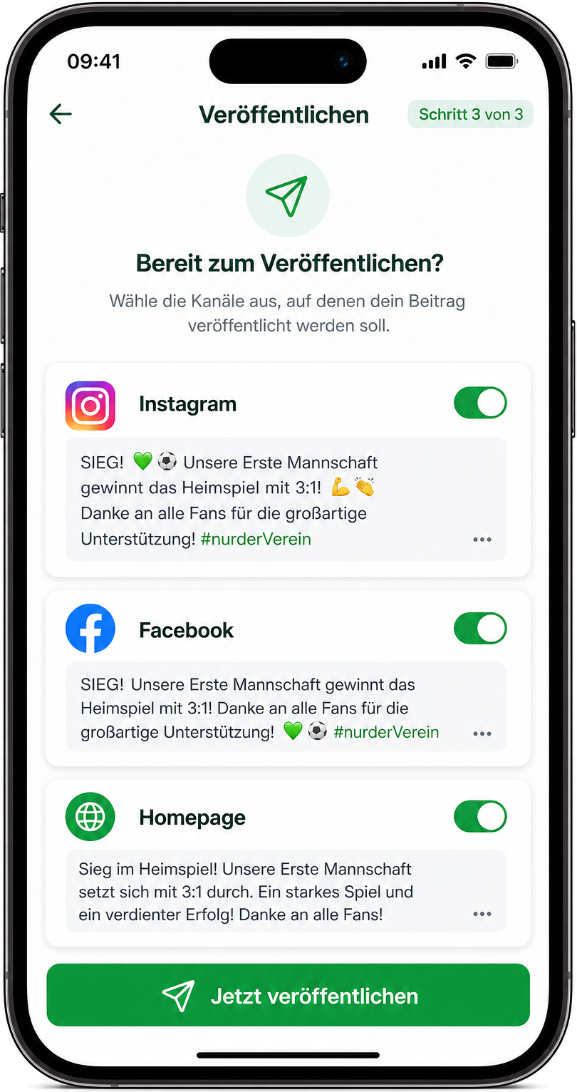 Screenshot: Beitrag Posten & Archivieren